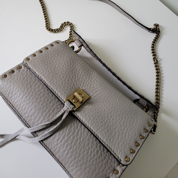 Rebecca Minkoff Taupe Studded Crossbody - Picture 2 of 15